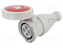 SEZ DK Connecteur d'alimentation AC triphasées femelle 32A 400V AC IP67 rouge