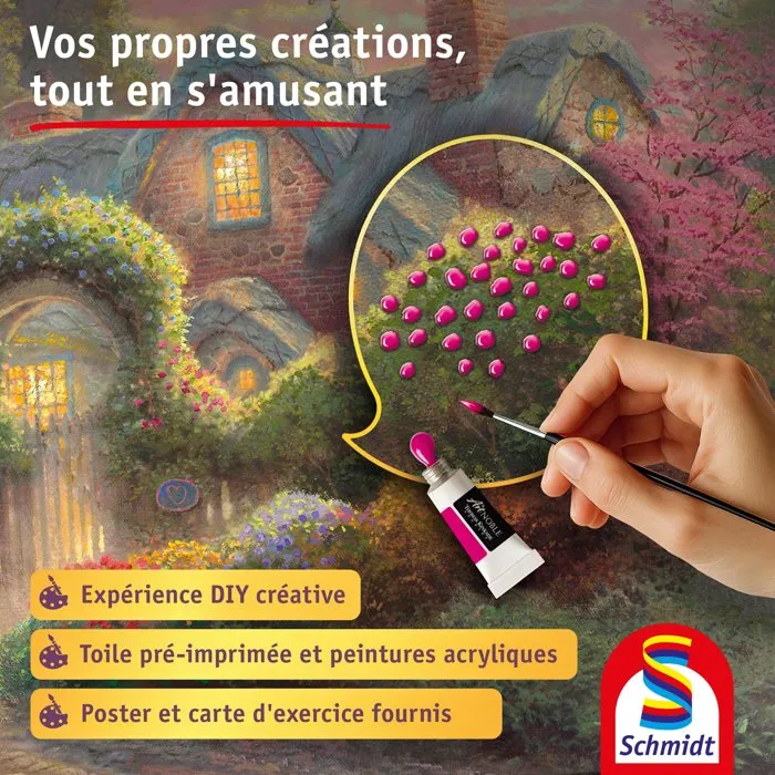 Schmidt Spiele Kit de peinture Premium My Art Noble - Cottage Fleuri - Dès 12 ans Schmidt Spiele Kit de peinture Premium My Art Noble - Cottage Fleuri - Dès 12 ans
