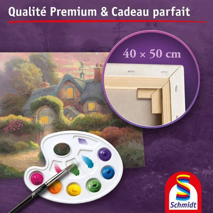 Schmidt Spiele Kit de peinture Premium My Art Noble - Cottage Fleuri - Dès 12 ans Schmidt Spiele Kit de peinture Premium My Art Noble - Cottage Fleuri - Dès 12 ans