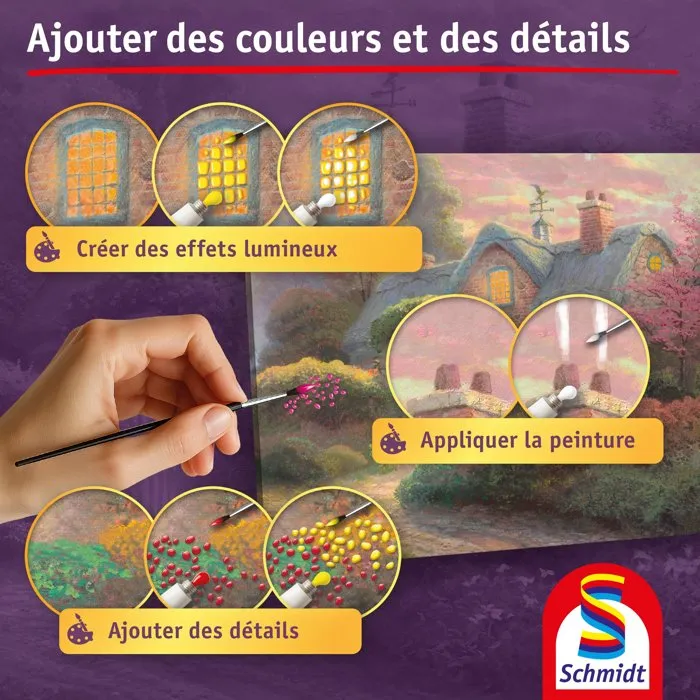 Schmidt Spiele Kit de peinture Premium My Art Noble - Cottage Fleuri - Dès 12 ans Schmidt Spiele Kit de peinture Premium My Art Noble - Cottage Fleuri - Dès 12 ans