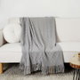 Home Deco Factory Mante en chenille grise 120x150 cm