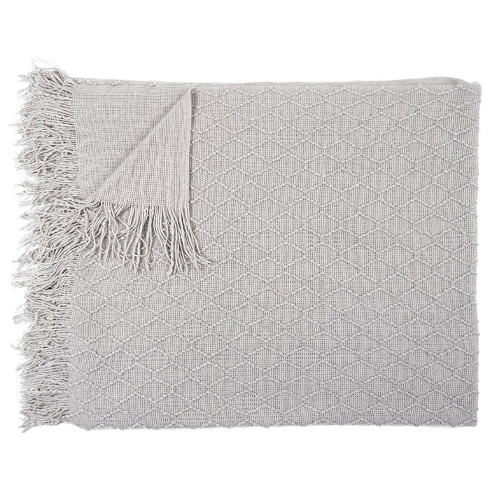 Home Deco Factory Mante en chenille grise 120x150 cm Home Deco Factory Mante en chenille grise 120x150 cm