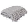 Home Deco Factory Mante en chenille grise 120x150 cm