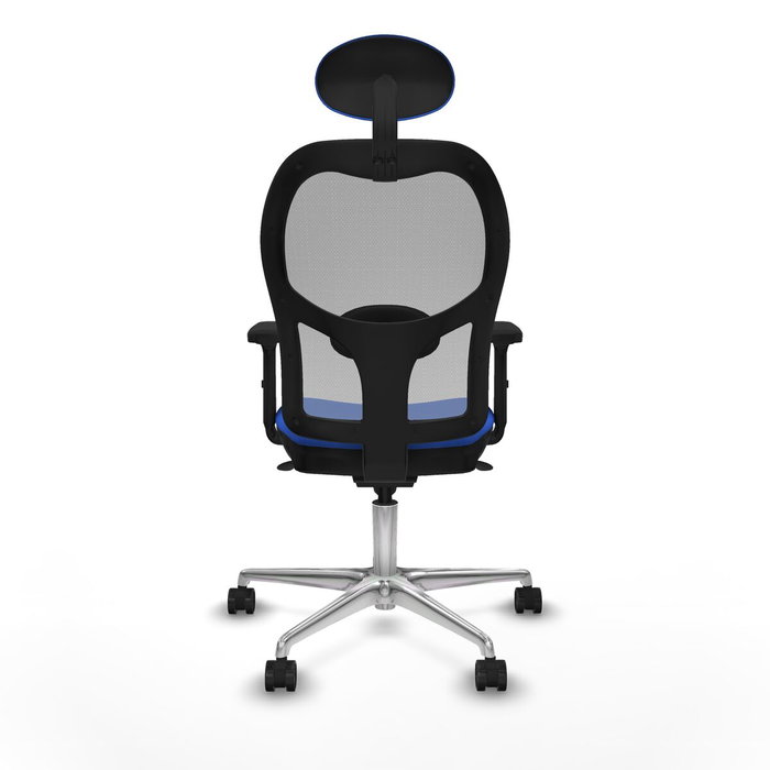Piqueras y Crespo Chaise de Bureau 2D086N1 Bleu avec Appui-tête