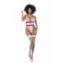 Costume Érotique Mapalé L/XL Blanc Rouge