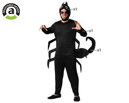 atosa Déguisement Scorpion Noir avec Queue, Bonnet et Combinaison Rembourrée XL