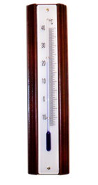 Baja Pluvia Thermomètre 101805 en bois d'acajou 160x30 mm
