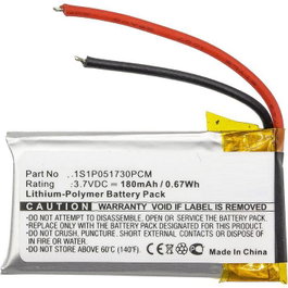 CoreParts Batterie pour casque sans fil, 180 mAh, 3,7 V, Argent