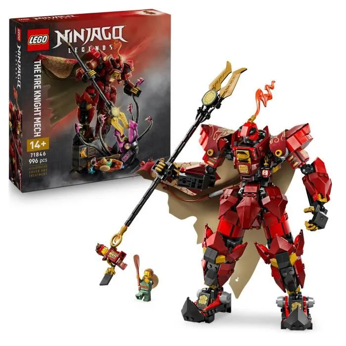 Lego NINJAGO 71846 Set de Construction Robot du Chevalier de Feu avec Minifigurines Kai - 996 Pièces Lego NINJAGO 71846 Set de Construction Robot du Chevalier de Feu avec Minifigurines Kai - 996 Pièces