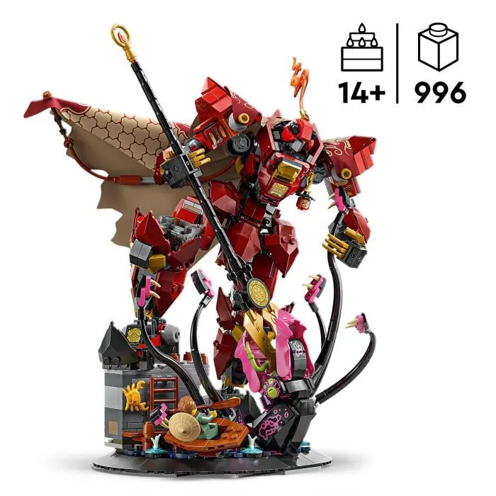 Lego NINJAGO 71846 Set de Construction Robot du Chevalier de Feu avec Minifigurines Kai - 996 Pièces Lego NINJAGO 71846 Set de Construction Robot du Chevalier de Feu avec Minifigurines Kai - 996 Pièces