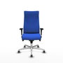 Piqueras Y Crespo Sillón Albacete Bleu avec mécanisme Sincro et base aluminium