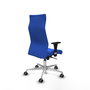 Piqueras Y Crespo Sillón Albacete Bleu avec mécanisme Sincro et base aluminium