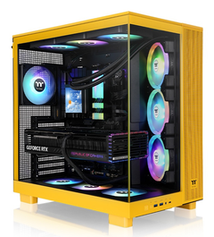 Thermaltake CA-11E-00M4WN-00 Boîtier PC View 380 XL TG ARGB Bumblebee Jaune