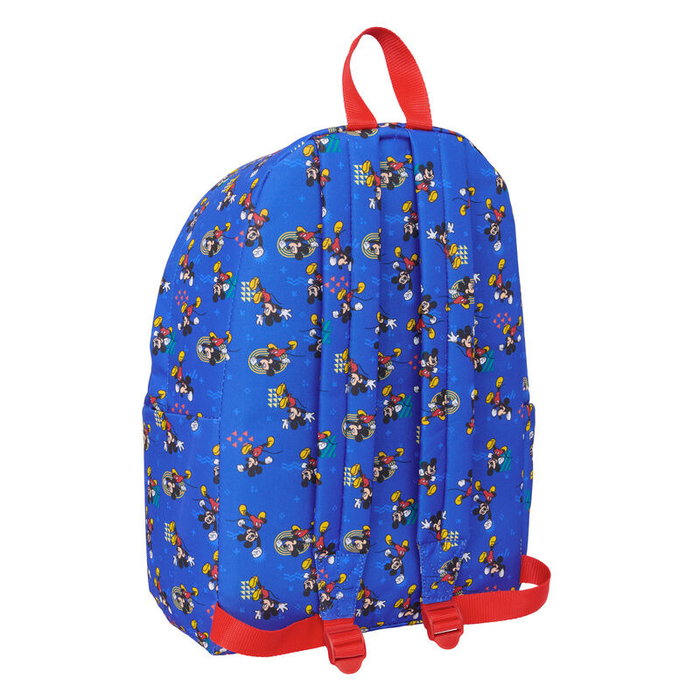 Today Sac à dos portable Mickey Disney pour ordinateur portable jusqu'à 14,1", compartiment rembourré, poche à bouteille, 31 x 13 x 43 cm