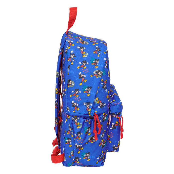 Today Sac à dos portable Mickey Disney pour ordinateur portable jusqu'à 14,1", compartiment rembourré, poche à bouteille, 31 x 13 x 43 cm