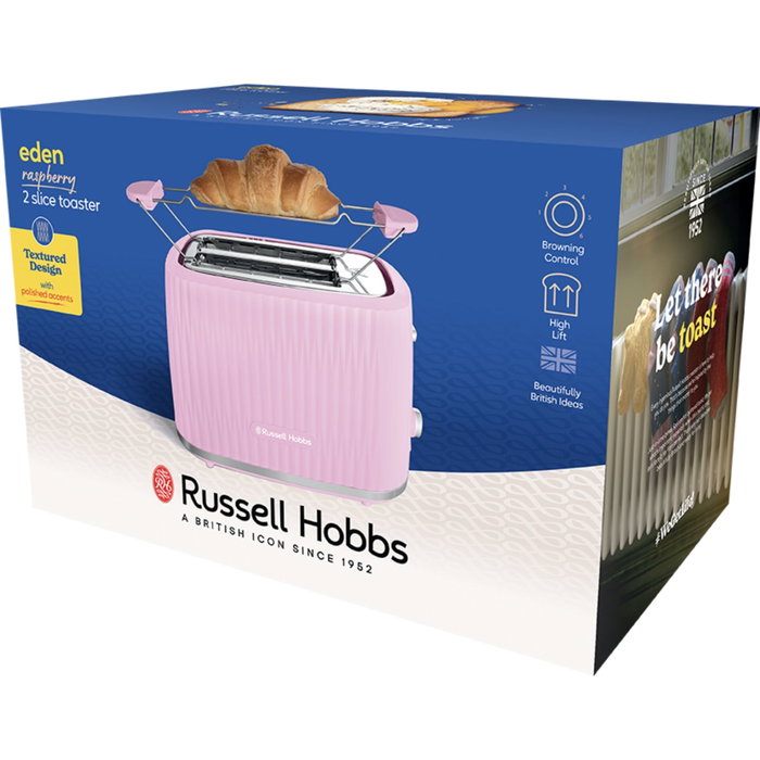 Russell Hobbs Eden Grille-pain 2 fentes, Framboise Russell Hobbs Eden Grille-pain 2 fentes, Framboise
