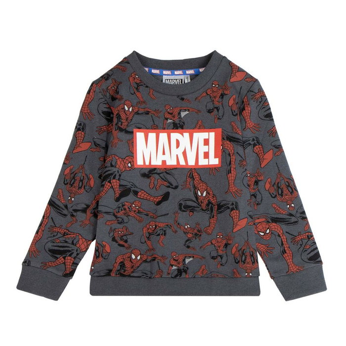 Cerdá Sweat-shirt en coton brossé motif Spider-Man pour enfant 6 ans - Taille 6 ans - Couleur beige