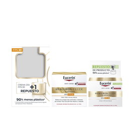 Eucerin - Crème Jour Hydratante et Anti-Âge à l'Acide Hyaluronique, Filtre SPF 30, Recharge 50 ml Incluse, Pour Élasticité et Ride, Peaux Matures, 2 Unités