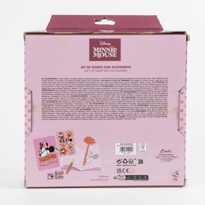 Disney Set Quotidien Minnie Mouse - Taille 23,5x25x5,5 cm