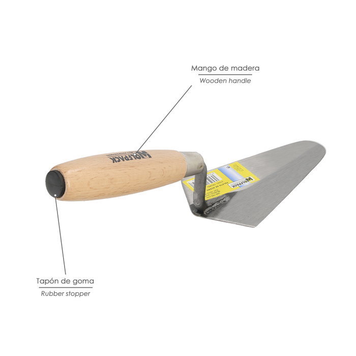 WOLFPACK LINEA PROFESIONAL Truelle manche bois 348 / 160 mm