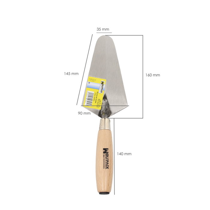 WOLFPACK LINEA PROFESIONAL Truelle manche bois 348 / 160 mm