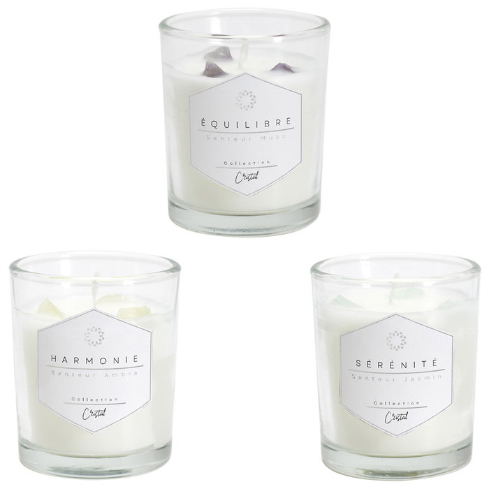 Home Deco Factory Bougie Parfumée avec Pierres H6,5 cm