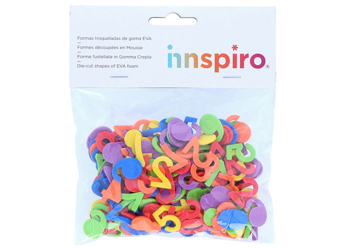 Innspiro Chiffres 0-9 en mousse EVA 22mm, 240 pièces