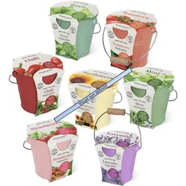 Silverlit Mon Pot Vintage - Lot de 3 jardinieres en zinc colorées avec poignée en bois pour enfant dès 3 ans - Modèle aléatoire