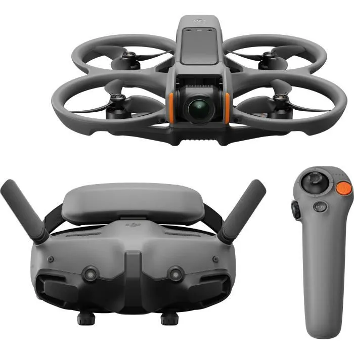 DJI Drone Avata 2 avec Caméra 4K, Autonomie 25 min, RC Motion 3 et Goggles 3 - Pack Complet FPV Immersif