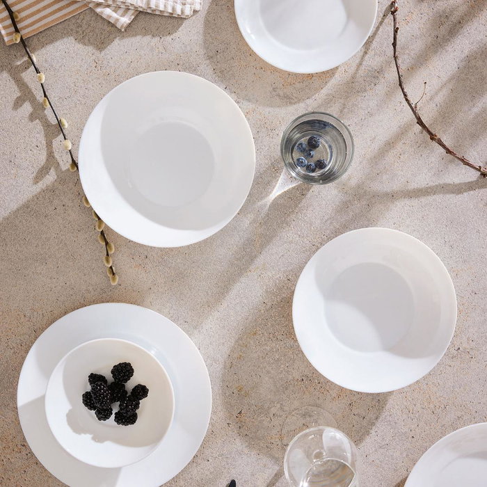 Luminarc Apy Vaisselle 18 Pièces - 6 Personnes en Verre Blanc