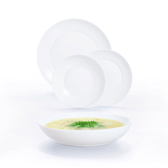 Luminarc Apy Vaisselle 18 Pièces - 6 Personnes en Verre Blanc Luminarc Apy Vaisselle 18 Pièces - 6 Personnes en Verre Blanc