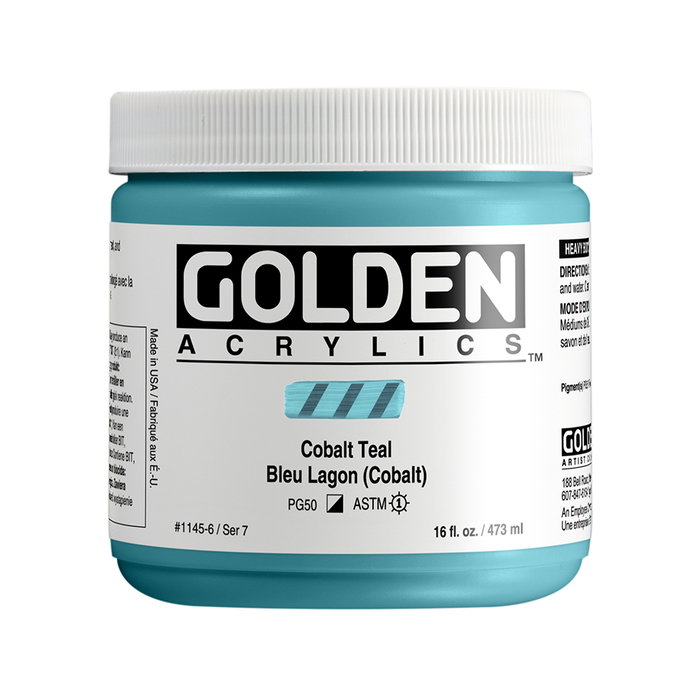 Golden Heavy Body Colores Acrílicos Cerceta Cobalto 473 ml Golden Heavy Body Colores Acrílicos Cerceta Cobalto 473 ml