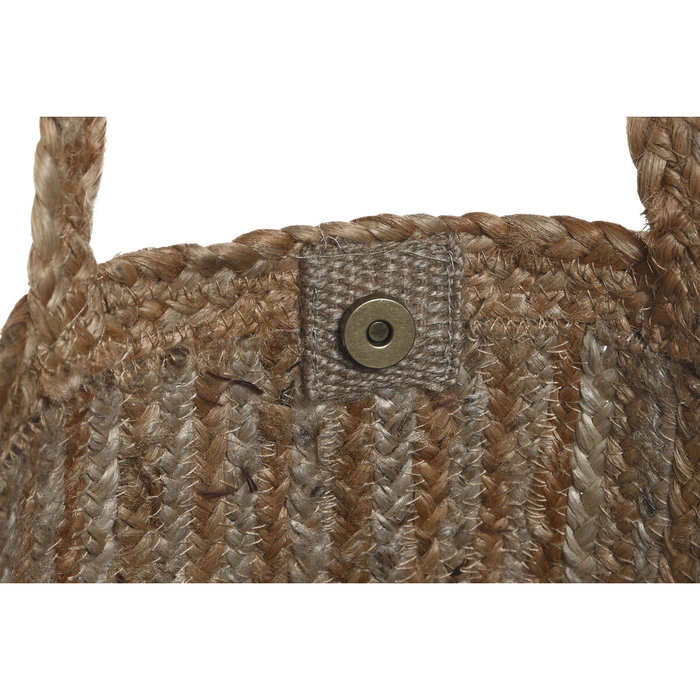 Sac-à-main Femme DKD Home Decor Marron Crème 50 x 23 x 33 cm (2 Unités)