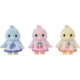 Sylvanian Families - La famille Oiseau Citrus - Set de 4 personnages articulés avec accessoires - Fruits et chariot - Pour enfants de 3 ans et plus