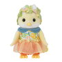 Sylvanian Families - Famille Pájaro Cítrico 5860 avec 4 figurines (maman et 3 bébés) et accessoires pour la collection