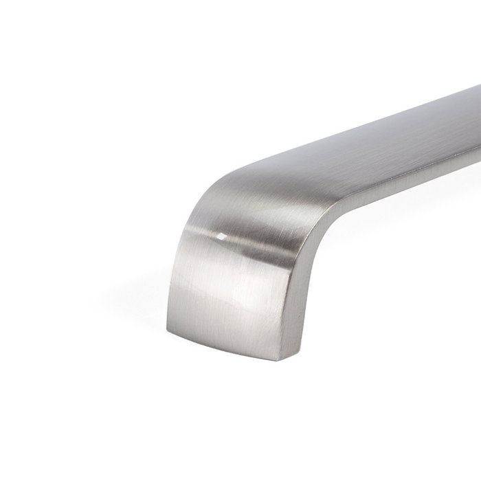 Herrajes Alk Tirador pour meuble en aluminium Adonis C160, longueur 170 mm, finition nickel satiné