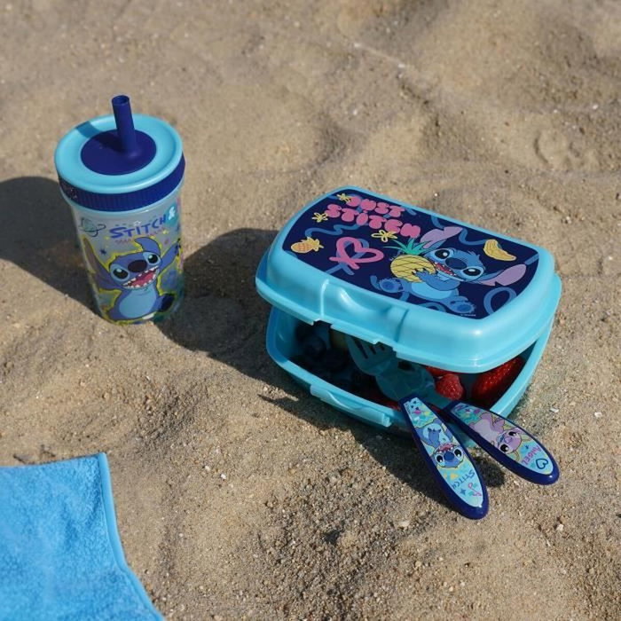 Thermobaby Set de 2 couverts Lilo & Stitch en acier inoxydable Bleu Turquoise Thermobaby Set de 2 couverts Lilo & Stitch en acier inoxydable Bleu Turquoise