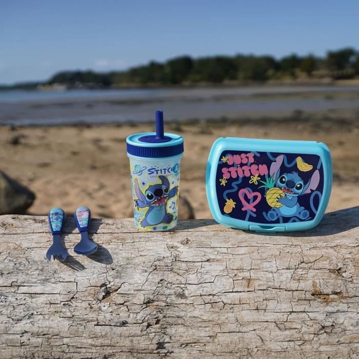 Thermobaby Set de 2 couverts Lilo & Stitch en acier inoxydable Bleu Turquoise Thermobaby Set de 2 couverts Lilo & Stitch en acier inoxydable Bleu Turquoise