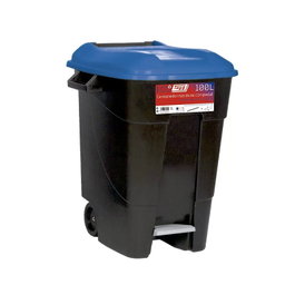 Tayg Conteneur à déchets 100L avec pédale - Bleu