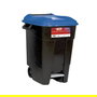 Tayg Contenant à pédale 100L, bac poubelle industriel, plastique résistant, idéal pour cuisine, bureau, extérieur, bleu