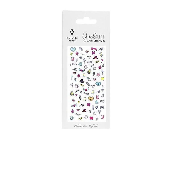 Victoria Vynn Quick Art 16, Large - Lot d'autocollants autocollants pour décoration express d'ongles naturels, hybrides et gel Victoria Vynn Quick Art 16, Large - Lot d'autocollants autocollants pour décoration express d'ongles naturels, hybrides et gel