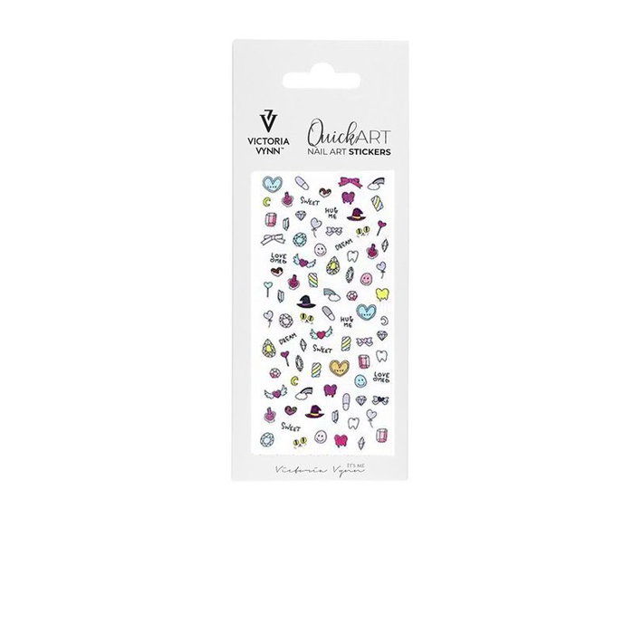 Victoria Vynn Quick Art 16, Large - Lot d'autocollants autocollants pour décoration express d'ongles naturels, hybrides et gel Victoria Vynn Quick Art 16, Large - Lot d'autocollants autocollants pour décoration express d'ongles naturels, hybrides et gel