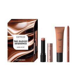 Catrice Baume à lèvres brillant Crystal Glaze avec gloss et crayon - Set de 3 pièces (040 Toffee Touched, 040 Latte Lines, 010 Bare Ambition)