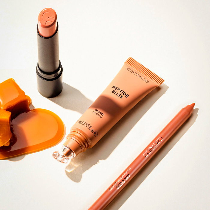 Catrice Baume à lèvres brillant Crystal Glaze avec gloss et crayon - Set de 3 pièces (040 Toffee Touched, 040 Latte Lines, 010 Bare Ambition)