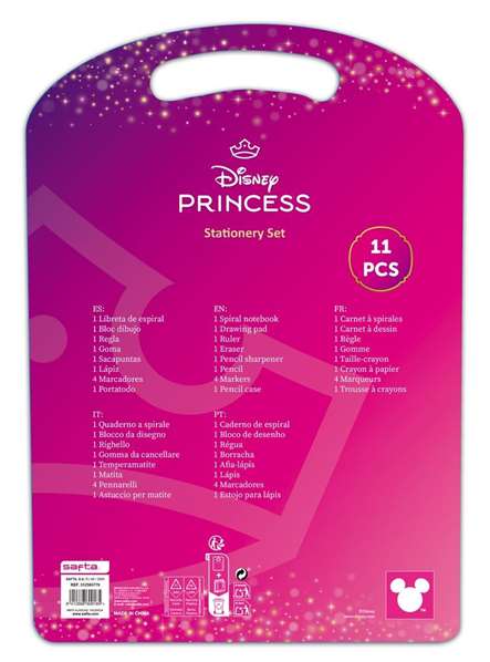 Safta Set d'écriture Princesses Disney "Bloom" - Coffret d'activité créative pour enfants, 27 x 37.5 x 3 cm