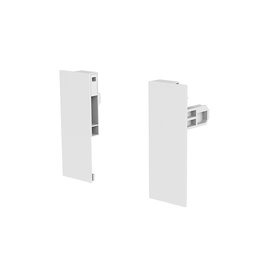 Herrajes ALK Juego de Fijación Frontal Qube H90/H120/H185, Blanc avec Herrajes en Acier
