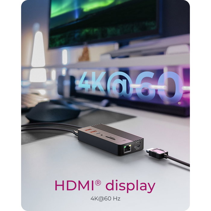 Icy IB-DK4072M-CU31 Station d'accueil USB-C 10-en-1 avec baie SSD M.2