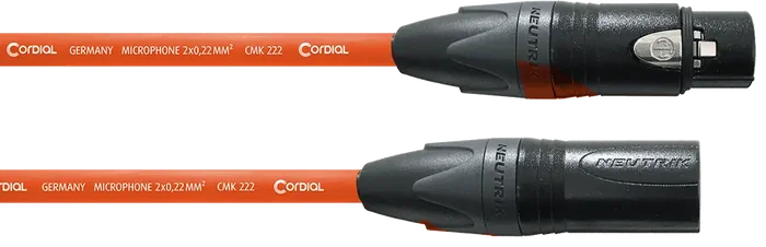 CORDIAL Câble Microphone XLR 5 m Orange