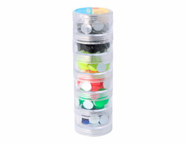 Innspiro Set de gemmes acryliques rondes 10 mm couleurs fluo (240 u.)