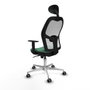 Piqueras y Crespo Chaise de Bureau avec Appui-tête 1D086G1 Vert émeraude